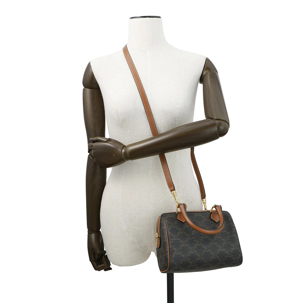 Celine Triomphe Boston Handbag Brown Bag - Picture 5 of 12